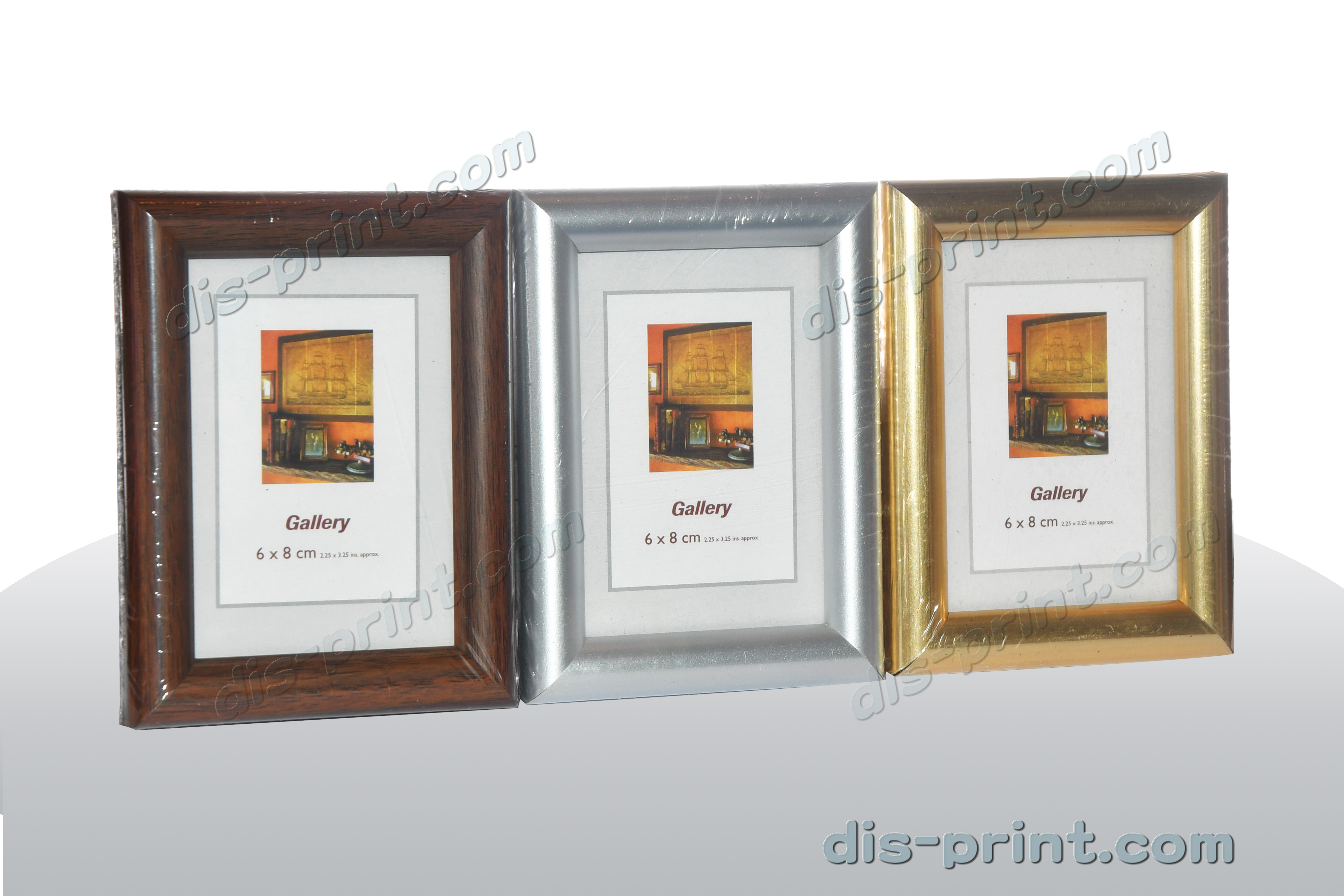 Brown/Gold/Silver Photo 2R Frame (glass surface)BT